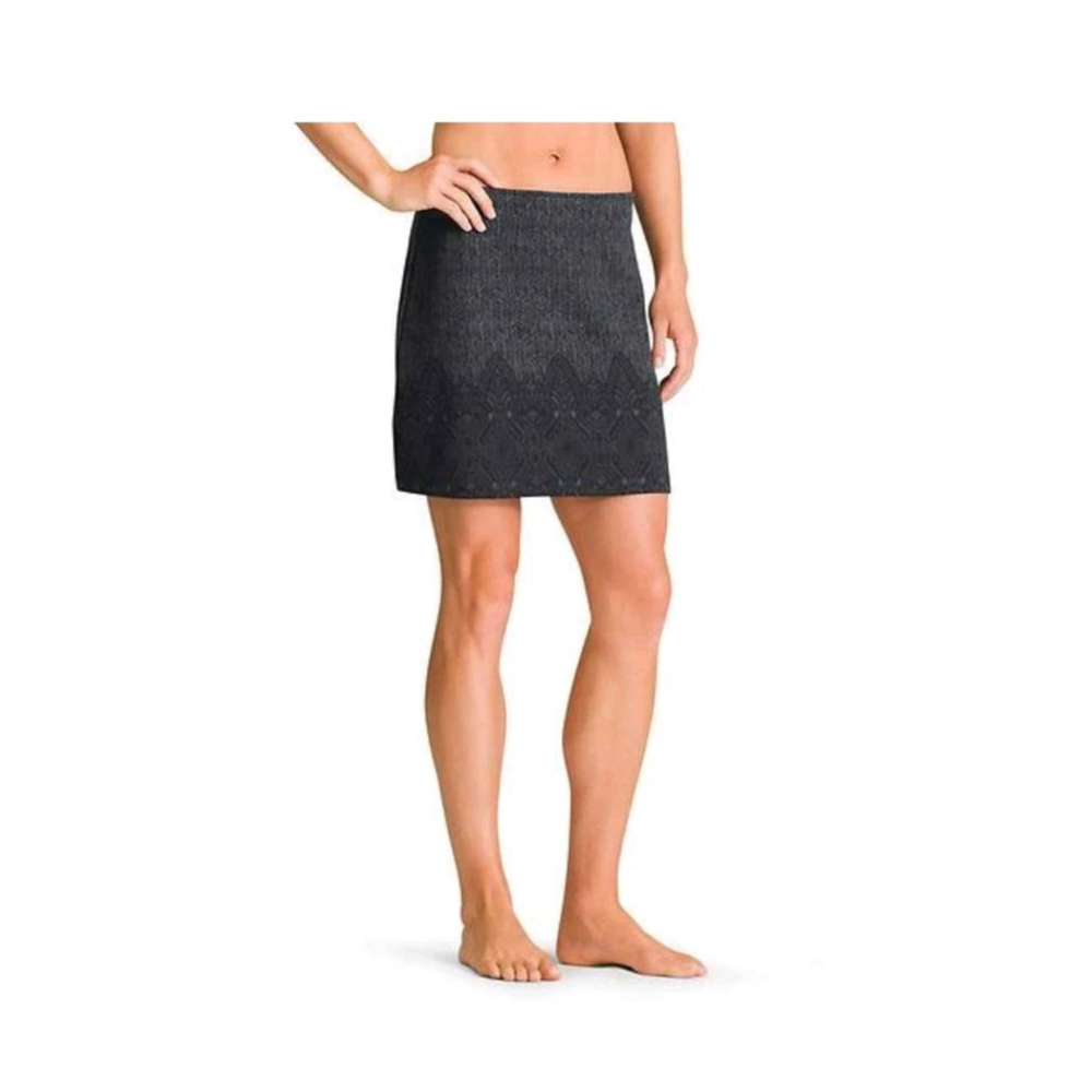 Athleta tech stretch Gray Black monarch pattern Mini Skirt XS officecore